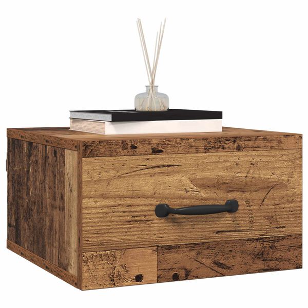 vidaXL &Eacute;jjeliszekr&eacute;ny fi&oacute;kkal &Ouml;reg fa 35 x 35 x 20 cm Faanyag