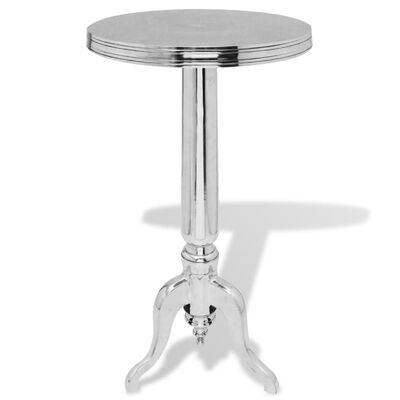 vidaXL ezüst alumínium kerek kisasztal