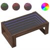 vidaXL barna t&ouml;lgy v&eacute;gtelen hat&aacute;s&uacute; LED-es doh&aacute;nyz&oacute;asztal 90x53x30 cm