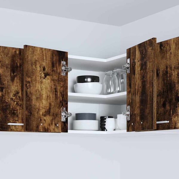 vidaXL F&uuml;ggő szekr&eacute;ny F&uuml;st&ouml;lt t&ouml;lgy &eacute;s feh&eacute;r 57 x 57 x 40 cm Faanyag