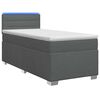 vidaXL Boxspring &aacute;gy matraccal &eacute;s LED-del S&ouml;t&eacute;tsz&uuml;rke Egyszem&eacute;lyes