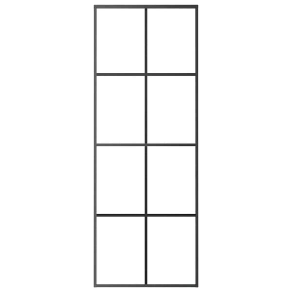 vidaXL fekete alum&iacute;nium &eacute;s ESG &uuml;veg tol&oacute;ajt&oacute; 76 x 205 cm