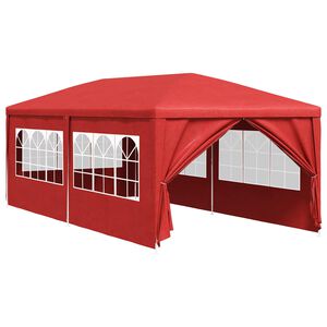 vidaXL Partys&aacute;tor 600 x 300 x 255 cm Piros PE &eacute;s ac&eacute;l