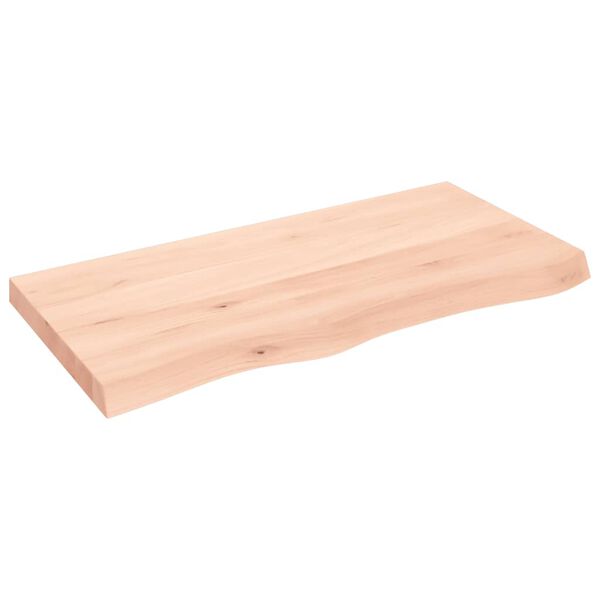 vidaXL kezeletlen t&ouml;m&ouml;r fa f&uuml;rdőszobai pult 100x50x(2-6) cm