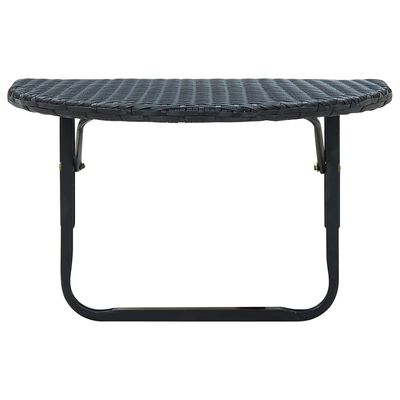 vidaXL fekete polyrattan erkély asztal 60 x 60 x 32 cm