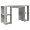 vidaXL Asztal Beton Sz&uuml;rke Szerelt Fa 130 x 50.5 x 75 cm