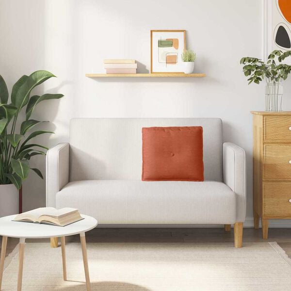 vidaXL Hátpárna Piros Narancs 50 x 45 cm Bársonyos szövet