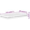 vidaXL fehér H2/H3 keménységű habmatrac 90 x 210 cm