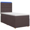 vidaXL Boxspring &aacute;gy matraccal S&ouml;t&eacute;t Barna 90 x 200 cm Sz&ouml;vet