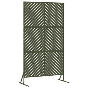 vidaXL Mag&aacute;nszf&eacute;ra K&eacute;pernyő 100 x 50 x 180 cm Ac&eacute;l Olajz&ouml;ld