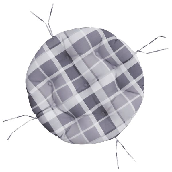 vidaXL sz&uuml;rke kock&aacute;s oxford-sz&ouml;vet kerek p&aacute;rna &Oslash; 60 x 11 cm