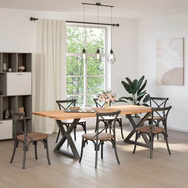 vidaXL 2 db feh&eacute;r &eacute;tkezőasztal l&aacute;b 90 x (72-73,3) cm ac&eacute;l &eacute;tkezőasztal l&aacute;b