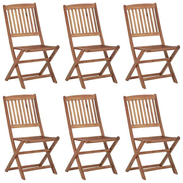 vidaXL 6 db &ouml;sszecsukhat&oacute; t&ouml;m&ouml;r ak&aacute;cfa kerti sz&eacute;k p&aacute;rn&aacute;val