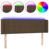 vidaXL s&ouml;t&eacute;tbarna sz&ouml;vet LED-es fejt&aacute;mla 147 x 16 x 78/88 cm