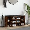 vidaXL füstös tölgy színű szerelt fa cipőpad 102 x 32 x 50 cm