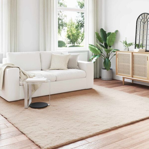 vidaXL Mű Ny&uacute;l Szőr Szőnyeg Olite T&oacute;psz&iacute;nű 200 x 200 cm Poli&eacute;szter