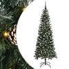 vidaXL Mű kar&aacute;csonyfa Z&ouml;ld 210 cm PVC &eacute;s műanyag &eacute;s ac&eacute;l