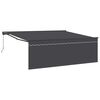 vidaXL Beh&uacute;zhat&oacute; napellenző Antracit 400 &times; 300 cm Pamut &eacute;s Alum&iacute;nium