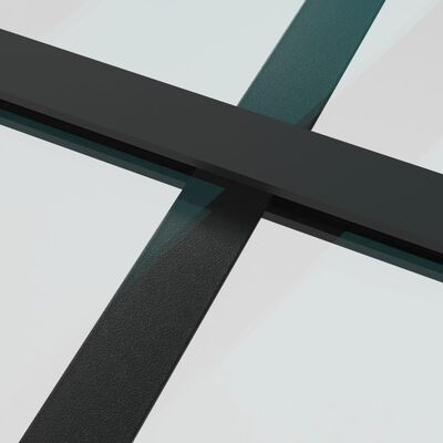 vidaXL fekete matt ESG üveg és alumínium tolóajtó 102,5x205 cm