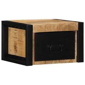 vidaXL &Eacute;jjeli szekr&eacute;ny 40x35x25 cm t&ouml;m&ouml;r durva fa mang&oacute;