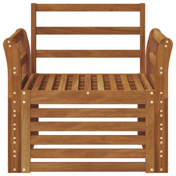 vidaXL K&uuml;lt&eacute;ri kanap&eacute; szett Term&eacute;szetes 75,5 x 63 x 73 cm T&ouml;m&ouml;r Ak&aacute;cfa