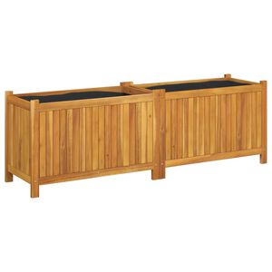 vidaXL t&ouml;m&ouml;r ak&aacute;cfa kerti vir&aacute;gtart&oacute; b&eacute;l&eacute;ssel 153x38,5x50 cm