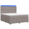 vidaXL LED Boxspring &Aacute;gy Mattal T&oacute;psz&iacute;nű 200 x 200 cm Sz&ouml;vet