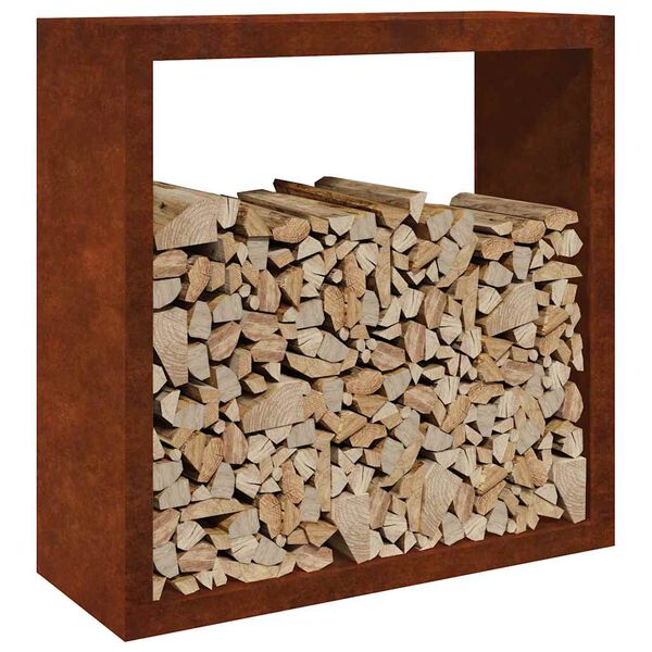 vidaXL tűzifa &aacute;llv&aacute;ny 100x40x100 cm időj&aacute;r&aacute;s&aacute;ll&oacute; ac&eacute;l