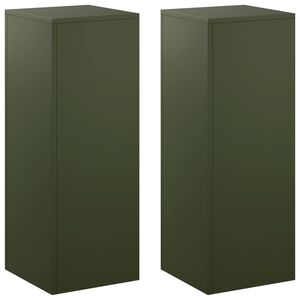 vidaXL N&ouml;v&eacute;ny&aacute;llv&aacute;ny 2 pcs Olajz&ouml;ld 30 x 30 x 80 cm Ac&eacute;l