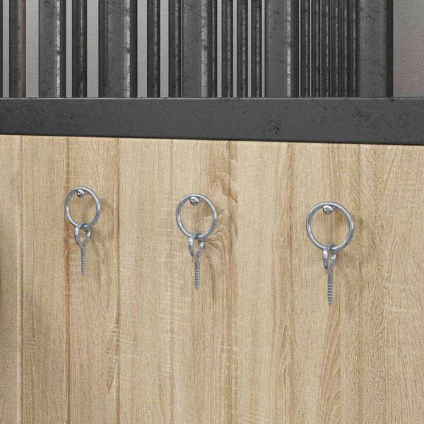 vidaXL 3 db ez&uuml;stsz&iacute;nű ac&eacute;l l&oacute;k&ouml;tőgyűrű szemes csavarokkal