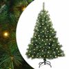 vidaXL Mű kar&aacute;csonyfa 150 LED-del &aacute;llv&aacute;nnyal Z&ouml;ld 120 cm PE &eacute;s PVC