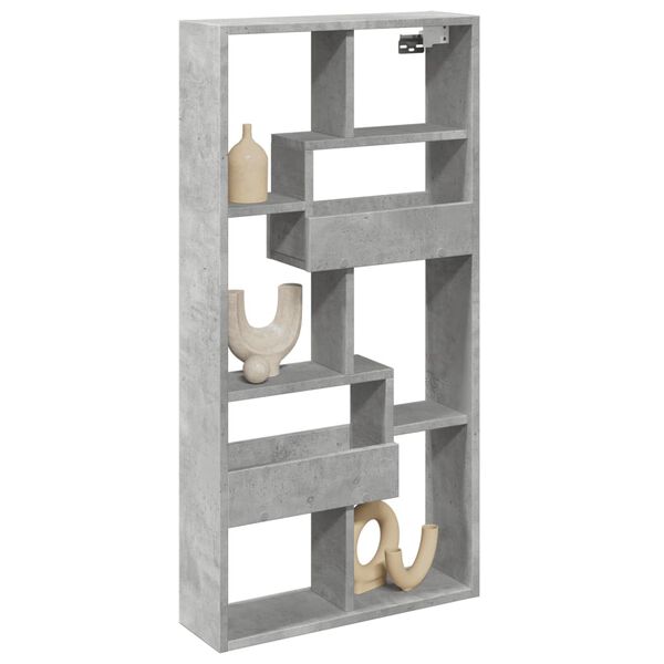 vidaXL betonsz&uuml;rke szerelt fa faliszekr&eacute;ny 50 x 15 x 100 cm