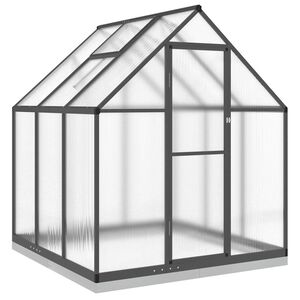 vidaXL antracitsz&uuml;rke alum&iacute;nium melegh&aacute;z alapv&aacute;zzal 169 x 169 x 202 cm