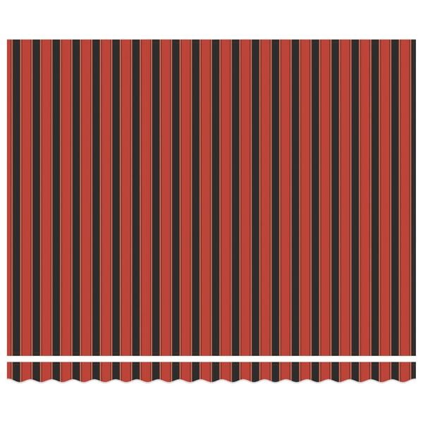 vidaXL Beh&uacute;zhat&oacute; napellenző Narancs &eacute;s Fekete 400 &times; 300 cm