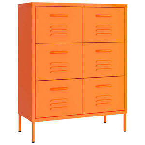 vidaXL narancss&aacute;rga ac&eacute;l fi&oacute;kos szekr&eacute;ny 80 x 35 x 101,5 cm
