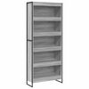 vidaXL K&ouml;nyvespolc 80 x 30 x 189,5 cm Szerelt Fa Sz&uuml;rke Sonoma