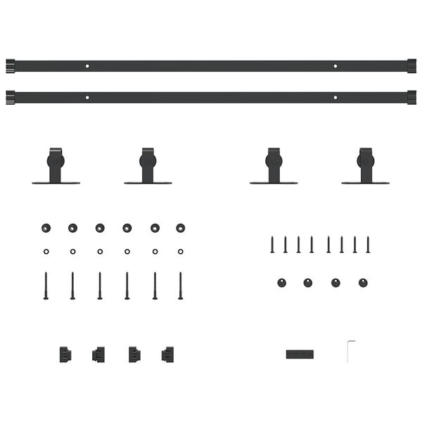 vidaXL Tol&oacute;szekr&eacute;ny ajt&oacute;k&eacute;szlet 183 cm sz&eacute;nac&eacute;l