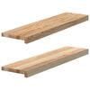 vidaXL ablakp&aacute;rk&aacute;nyok 2 db kezeletlen 80x20x2 cm t&ouml;m&ouml;r fa t&ouml;lgyfa