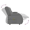 vidaXL 4 személyes szürke műbőr dönthető masszázsfotel pohártartóval