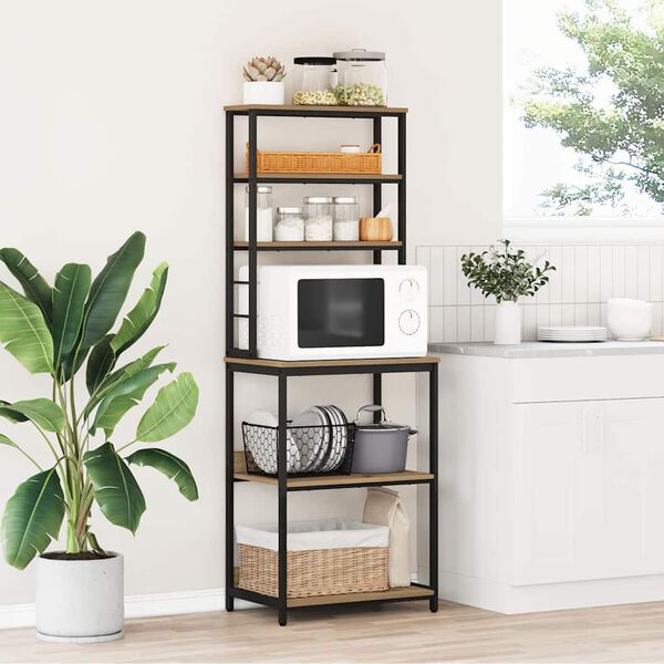 vidaXL Konyhai polc Artisan t&ouml;lgy 60 x 40 x 168 cm Faanyag