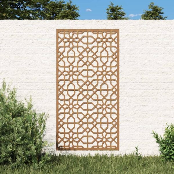 vidaXL m&oacute;r st&iacute;lus&uacute; corten ac&eacute;l kerti fald&iacute;sz 105 x 55 cm