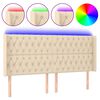 vidaXL kr&eacute;msz&iacute;nű sz&ouml;vet LED-es fejt&aacute;mla 183x16x118/128 cm