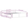 vidaXL Ágykeret fejtámlával Öreg fa 203 x 203 x 50 cm Faanyag