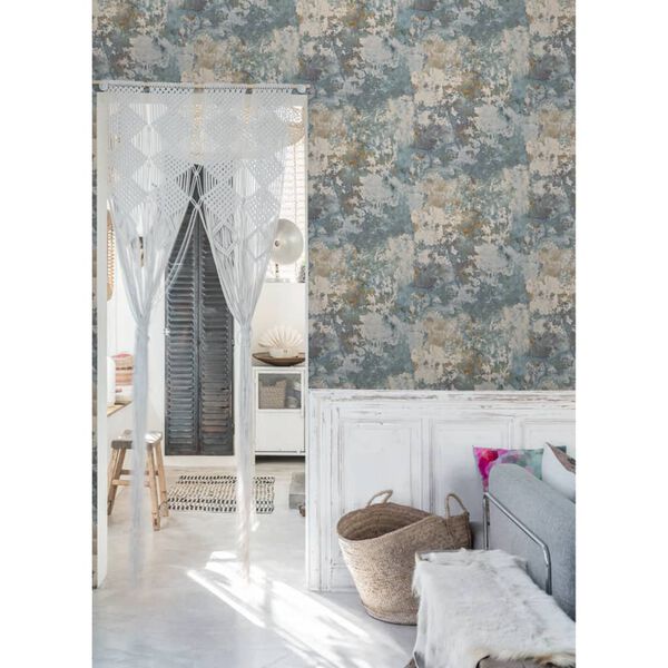 DUTCH WALLCOVERINGS sz&uuml;rke-z&ouml;ld betonhat&aacute;s&uacute; tap&eacute;ta