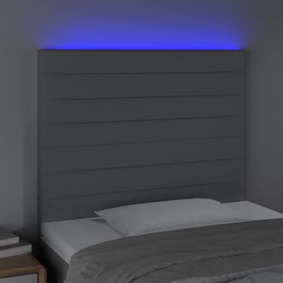 vidaXL világosszürke szövet LED-es fejtámla 100x5x118/128 cm