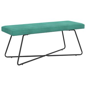 vidaXL pad Egysz&iacute;nű T&uuml;rkiz 110 x 40 x 45 cm B&aacute;rsony