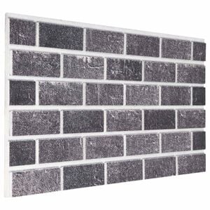 vidaXL Fali panelek 10 db 100 x 50 cm Fekete &eacute;s Sz&uuml;rke EPS Hab
