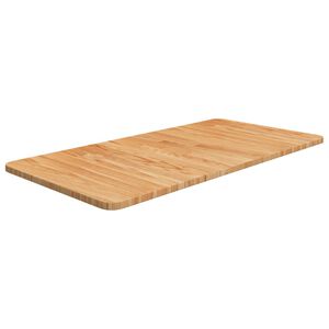 vidaXL vil&aacute;gosbarna kezelt t&ouml;m&ouml;r fa f&uuml;rdőszobai pult 80x40x1,5 cm