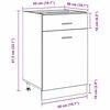 vidaXL F&uuml;ggő szekr&eacute;ny fi&oacute;kkal Fekete t&ouml;lgy 50 x 46 x 81,5 cm Faanyag