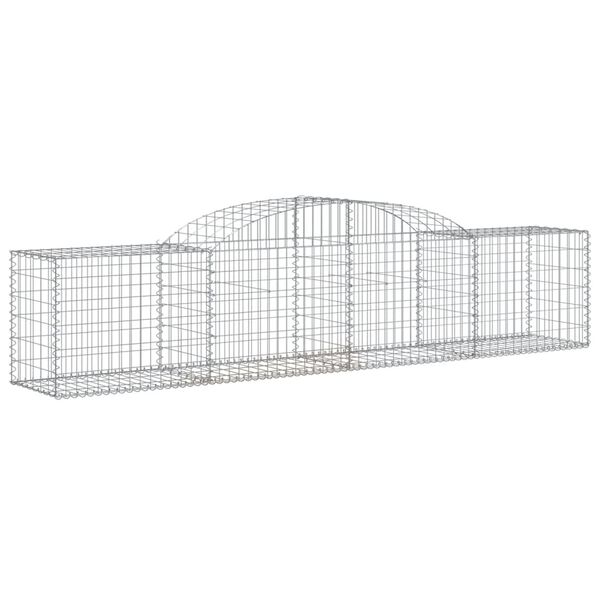 vidaXL 15 db íves horganyzott vas gabion kosár 300x50x60/80 cm